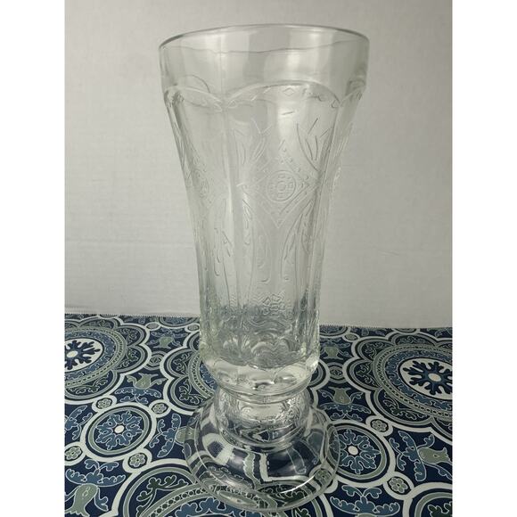 1980s Indiana Recollection Clear Glass Hurricane Vase - Picture 1 of 6